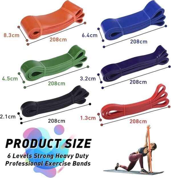Custom LOGO Fitness Workout Equipment Training Elastic Rubber Gym Yoga Exercise Fitness Resistance Bands - Image 4