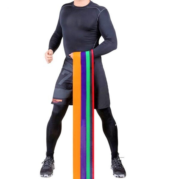 Custom LOGO Fitness Workout Equipment Training Elastic Rubber Gym Yoga Exercise Fitness Resistance Bands - Image 3