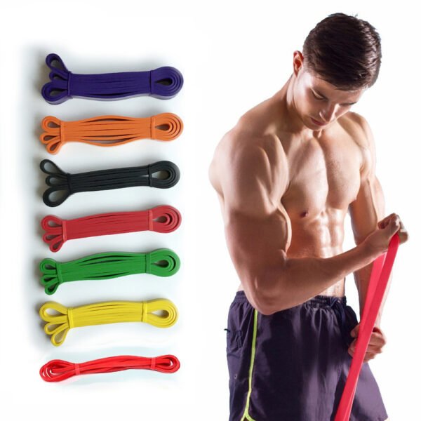 Custom LOGO Fitness Workout Equipment Training Elastic Rubber Gym Yoga Exercise Fitness Resistance Bands - Image 2