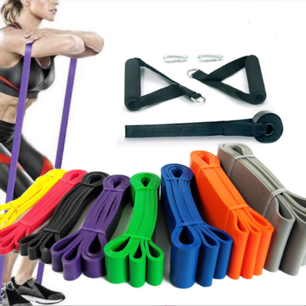 Custom LOGO Fitness Workout Equipment Training Elastic Rubber Gym Yoga Exercise Fitness Resistance Bands